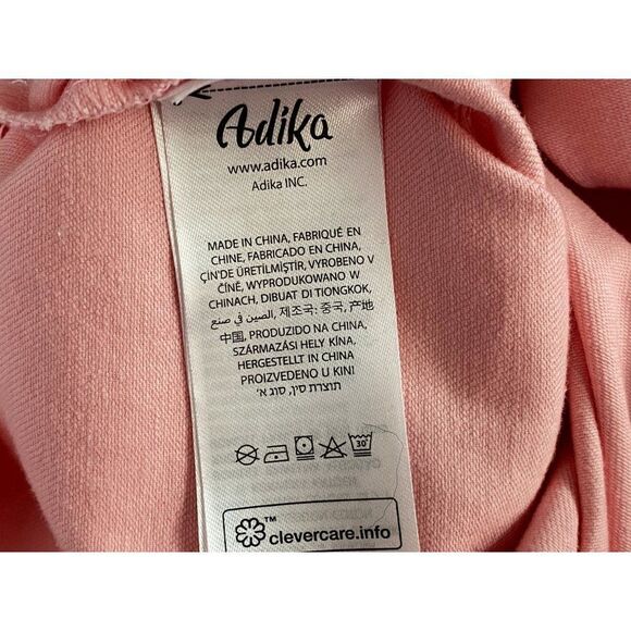 Adika Pale Pink Jumpsuit Overalls Double Shoulder Straps Patch Pockets Sz M NEW - Picture 7 of 8